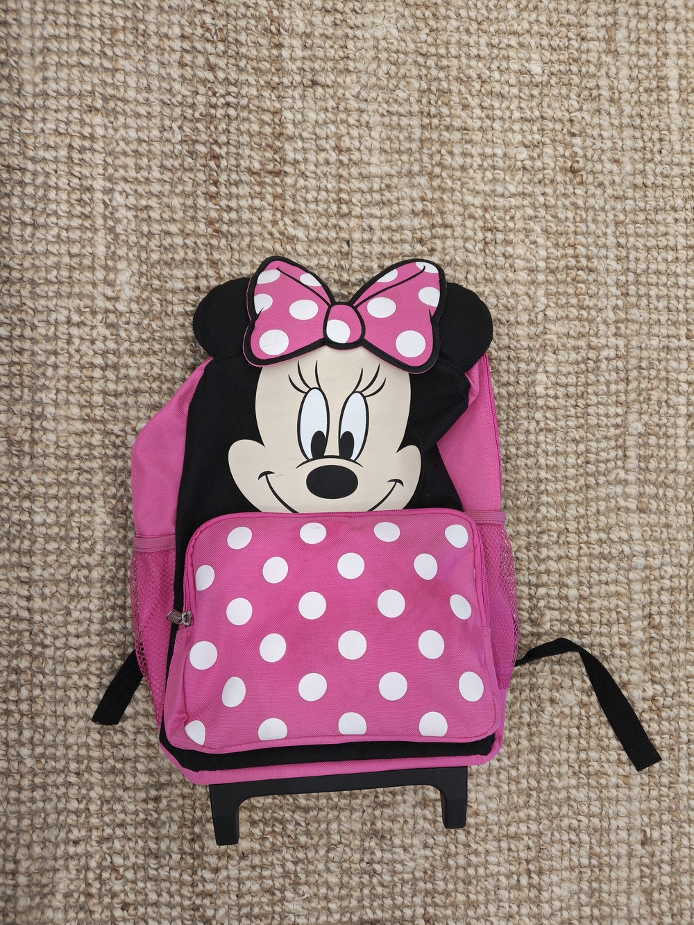 Disney Kids' Pink Minnie Mouse Rolling Backpack